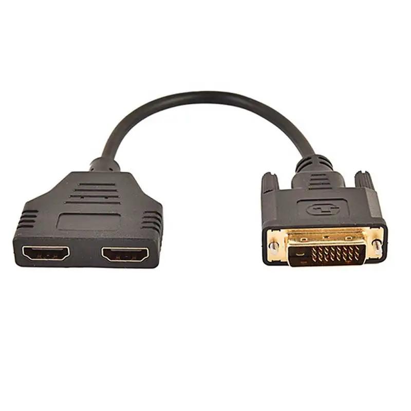 ݵ DVI 24 + 1  to 2 * HDMI ȣȯ, 19   ø , HDMI ̺, DVI-D HDMI ȯ, 1080P, 23cm